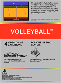 RealSports Volleyball - Box - Back - Reconstructed Image