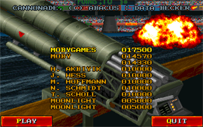 Cannonade - Screenshot - High Scores Image