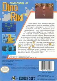 Adventures of Dino Riki - Box - Back Image