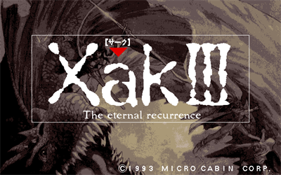 Xak III: The Eternal Recurrence - Screenshot - Game Title Image