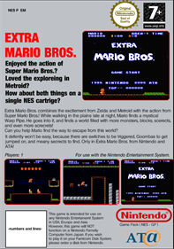 Extra Mario Bros. - Box - Back Image