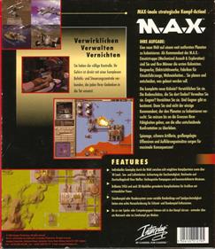 M.A.X.: Mechanized Assault & Exploration - Box - Back Image