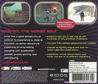 Omikron: The Nomad Soul - Box - Back Image