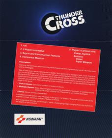 Thunder Cross - Advertisement Flyer - Back Image