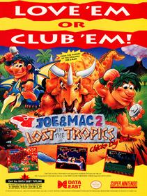 Joe & Mac 2: Lost in the Tropics - Advertisement Flyer - Front Image