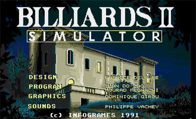 Billiards II Simulator - Screenshot - Game Title Image
