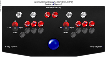 Altered Beast - Arcade - Controls Information Image