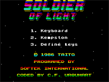 Soldier of Light  - Screenshot - Game Select Image