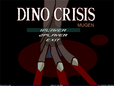 Dino Crisis MUGEN - Screenshot - Game Title Image