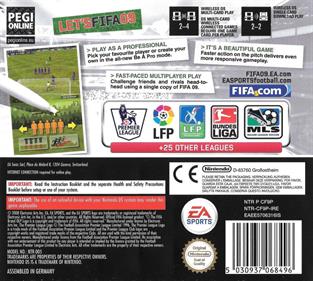 FIFA Soccer 09 - Box - Back Image