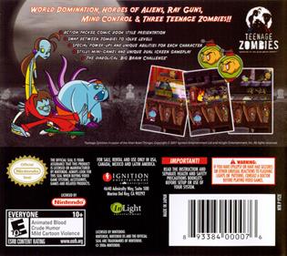 Teenage Zombies: Invasion of the Alien Brain Thingys! - Box - Back Image