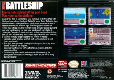 Super Battleship: The Claasic Naval Combat Game - Box - Back Image