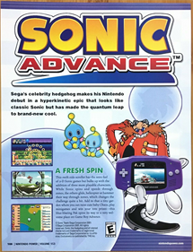 Sonic Advance - Advertisement Flyer - Front Image