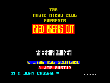 Cred Breaks Out - Screenshot - Game Title Image