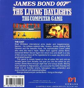 James Bond 007 in The Living Daylights: The Computer Game - Box - Back Image