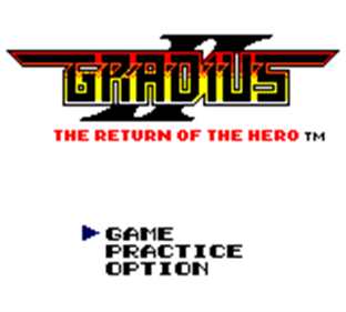 Gradius II: The Return of the Hero - Screenshot - Game Title Image