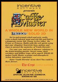 Castle Master II: The Crypt - Box - Back Image