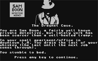 The Dragnet Case - Screenshot - Game Title Image