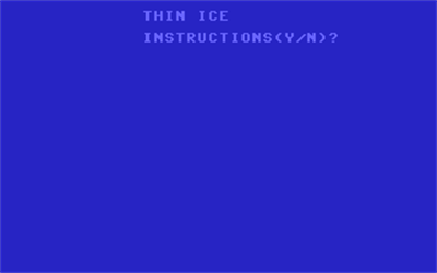 Thin Ice - Screenshot - Game Title Image