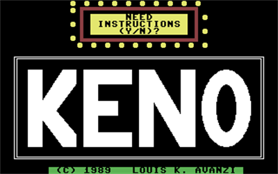 Keno - Screenshot - Game Title Image