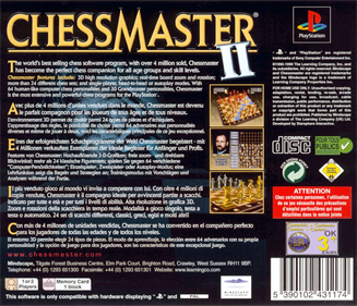 Chessmaster II - Box - Back Image