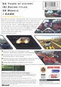 Motor Trend Presents: Lotus Challenge - Box - Back Image