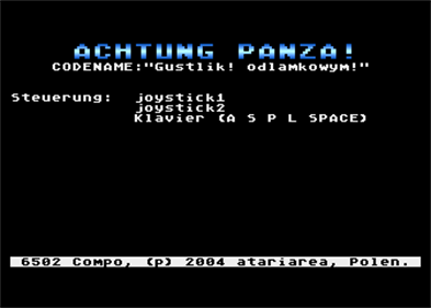 Achtung Panza! - Screenshot - Game Title Image