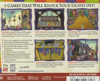Disney's The Hunchback of Notre Dame: 5 Topsy Turvy Games - Box - Back Image