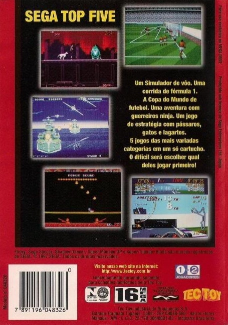 Sega Top Five - 5 Jogos Original Mega Drive - Loja Fisica Rj