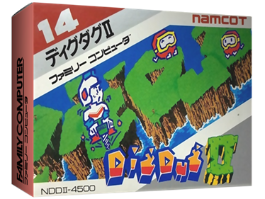 Dig Dug II: Trouble in Paradise - Box - 3D Image