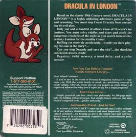 Dracula in London - Box - Back Image