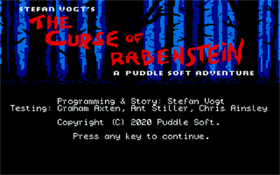 The Curse of Rabenstein - Screenshot - Game Title Image