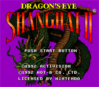 Shanghai II: Dragon's Eye - Screenshot - Game Title Image