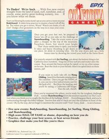 California Games II - Box - Back Image