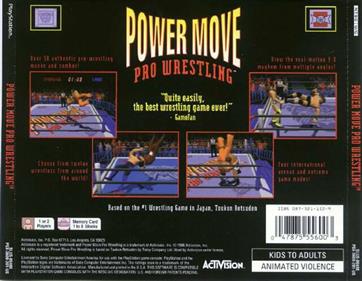 Power Move Pro Wrestling - Box - Back Image