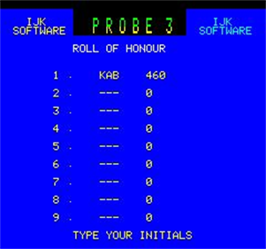 Probe 3 - Screenshot - High Scores Image