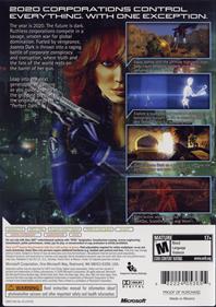 Perfect Dark Zero - Box - Back Image