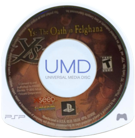 Ys: The Oath in Felghana - Disc Image