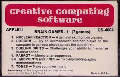 Brain Games-1 - Box - Front Image