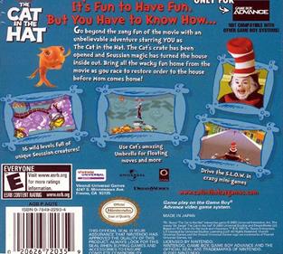 Dr. Seuss': The Cat in the Hat - Box - Back Image
