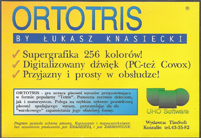 Ortotris - Box - Back Image