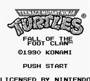 Teenage Mutant Ninja Turtles: Fall of the Foot Clan - Screenshot - Game Title Image