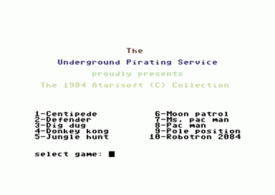 Atarisoft Collection - Screenshot - Game Select Image