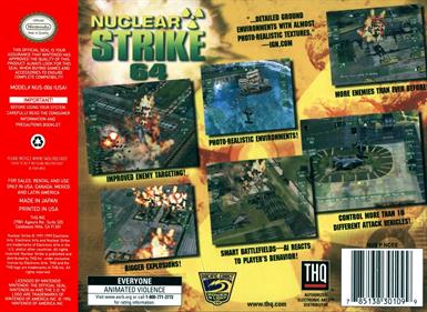 Nuclear Strike 64 - Box - Back Image