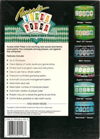 Aussie Joker Poker: A Gambling Game of Skill & Chance - Box - Back Image