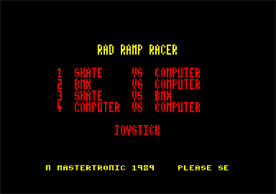 Rad Ramp Racer - Screenshot - Game Select Image
