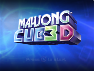 Mahjong Cub3D - Screenshot - Game Title Image