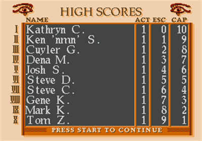 Double Switch - Screenshot - High Scores Image
