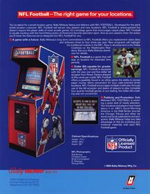 NFL Football - Advertisement Flyer - Back Image