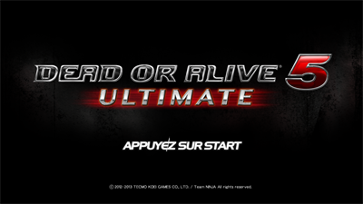 Dead or Alive 5 Ultimate - Screenshot - Game Title Image